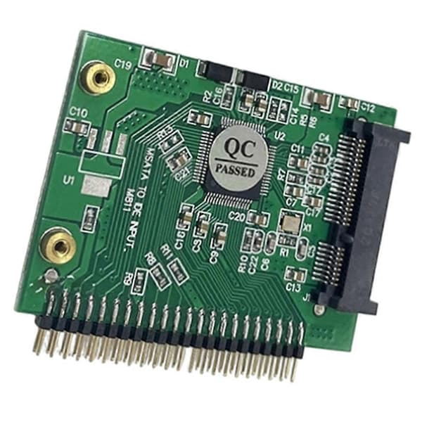MSATA till IDE-omvandlare Riser Board 44Pin Solid State Disk MINI PCI-E MSATA SSD till 1,8 tum 3,3V IDE IDE-adapterkort Green