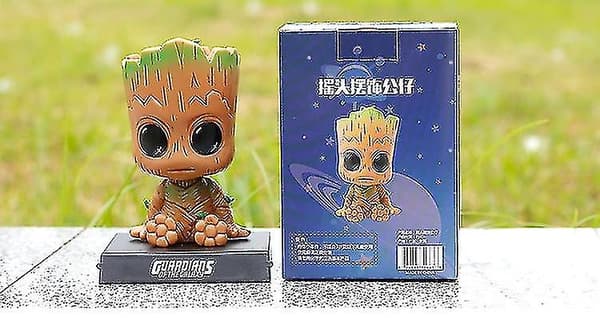 Tegneserie Groot Bil Dash Bobblehead Actionfigur Søt Anime Groot Biltilbehør Ny