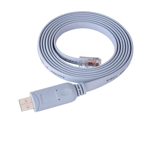 USB2.0 hann til RJ45 hann CAT5 seriell konsoll flatkabel for Cisco rutere og svitsjer