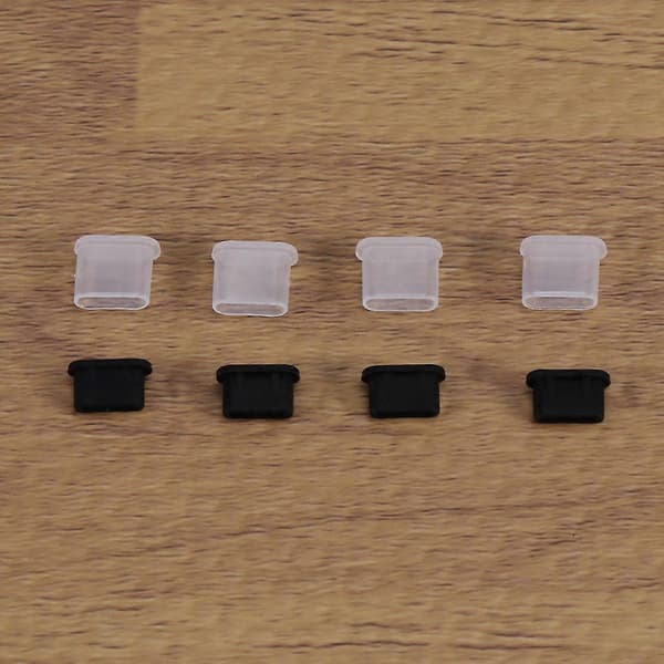 10 par USB Typ C hona och hane dammskyddande skyddsproppar (svart)