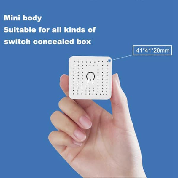 2X Tuya 16A Wifi MINI Smart Switch DIY Kontrollrelä Timer för Smart Life för Hem Yandex White