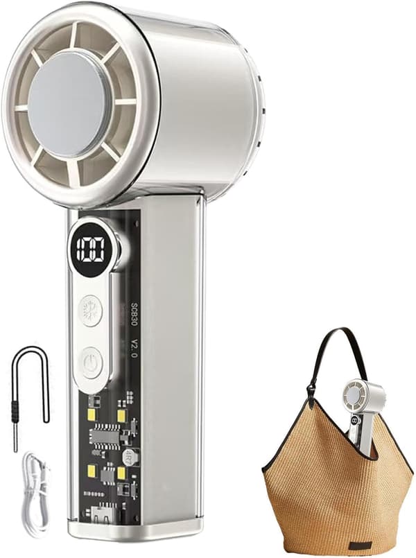 Universal bærbar ventilator | 5000 mAh USB genopladeligt batteri