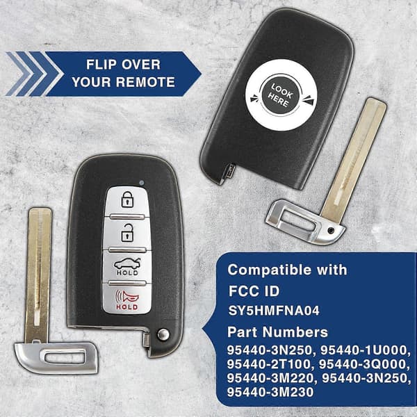 Nøkkelbrikkeerstatning for 2009 2010 2011 2012 2013 2014 2015 Hyundai Elantra