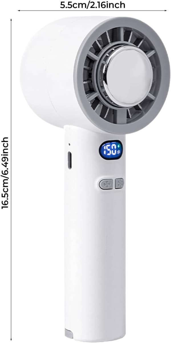Bærbar genopladelig ventilator, personlig lommeventilator