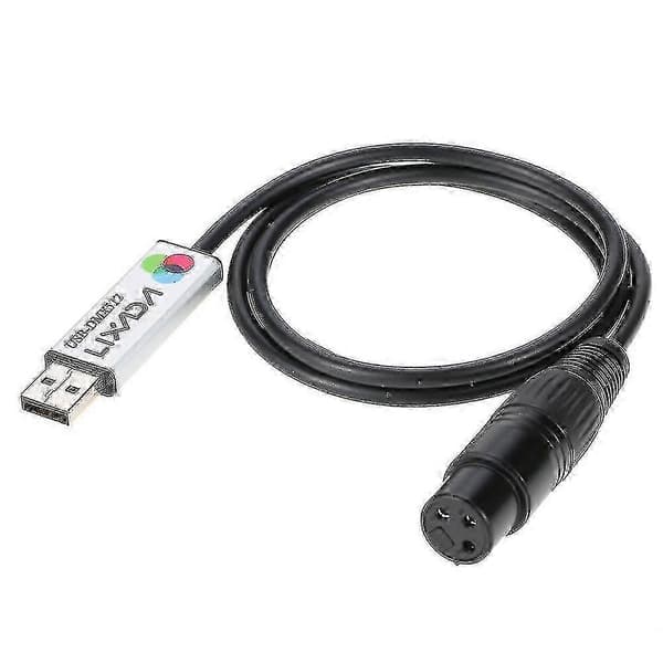 DMX512 Scenelys-controller med Lixada USB til DMX Interface Adapter og lysdæmper til PC