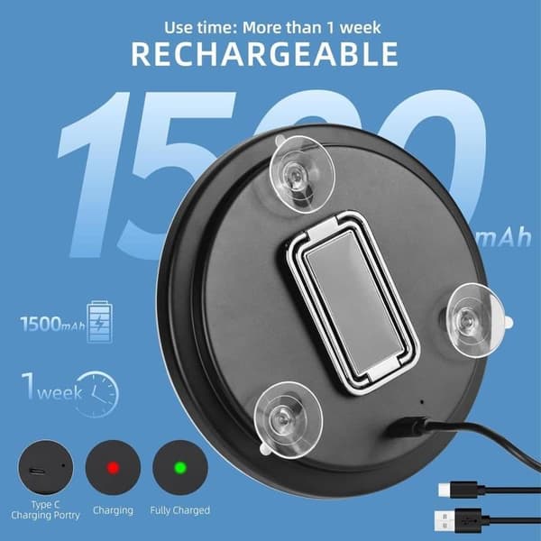 30x Magnifying Glass, Extra Large Rechargeable and Dimmable Makeup Mirror, with 360° Desk Stand.