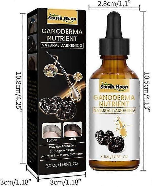 Ganoderma Næringsstof Serum Grå Genfarvning Fra Til Kruset Mørkningsplejeolie 1pc