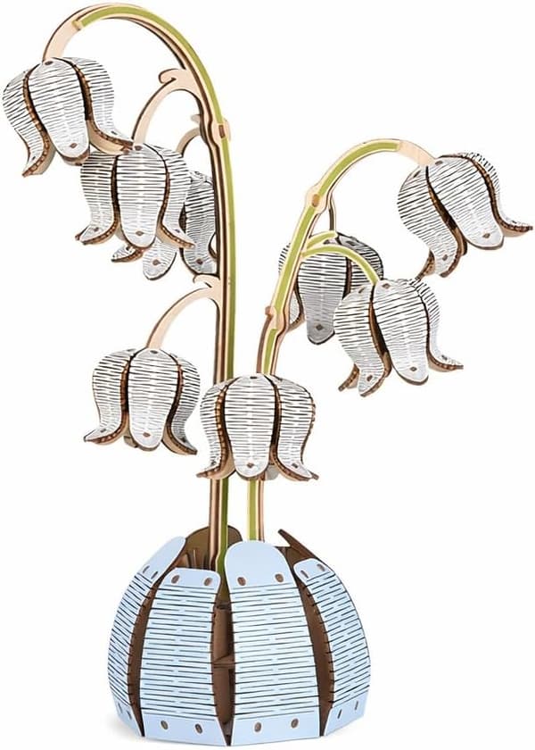 DIY Träblommor - 3D Dekorativt Pussel Liljekonvalj