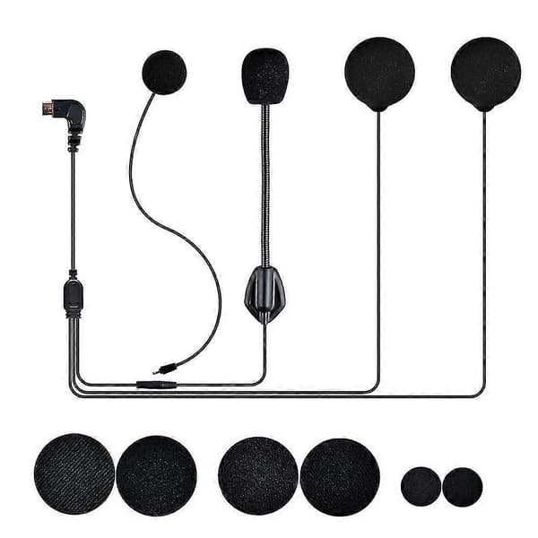 Fodsports øretelefon med mikrofon til Fx6 motorcykelhjelm-intercom, Bluetooth-headset