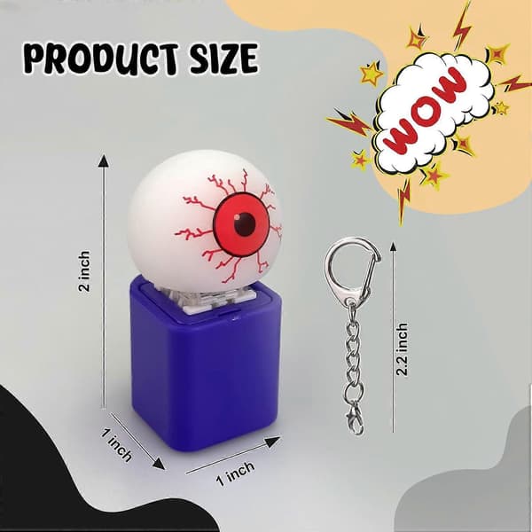 Fidget Clicker -avaimenperä, Fidget Clicker -avaimenperä valolla, näppäimistöfidget-lelu Eyeball Green