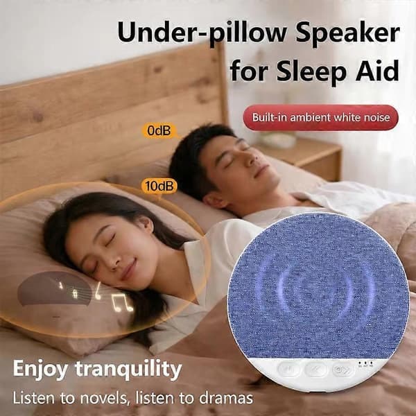 Putehøyttaler for soverom – Multifunksjonelt Bluetooth-lydsystem for søvn med hvit støy og oppslukende søvnopplevelse Blue