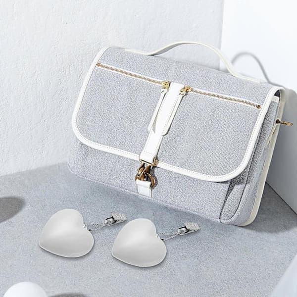 2 pcs Touch Sensor Handbag Light Small Portable Lamp Heart Shaped Battery Powered Lamp Purse Light