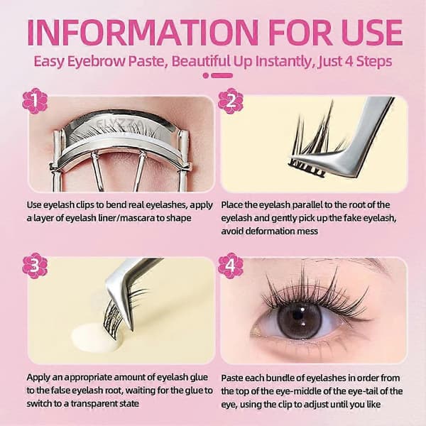 Yksittäiset tekoripset segmentoidut klusteriripset meikkiin juhliin M7M7 60P 1set
