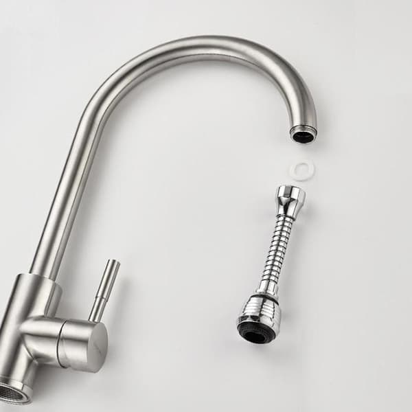 Kranmunstycke - 360° roterande köksblandare adapter - flexibel Silver Silver silver