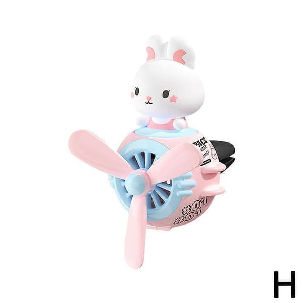 Snoopy Bil Doftfräschare Tecknad Pilotstil Aromaterapi Bil Luftkonditionering Utlopp Propeller Ventil Fräschare Dekoration Presenter Light blue rabbit