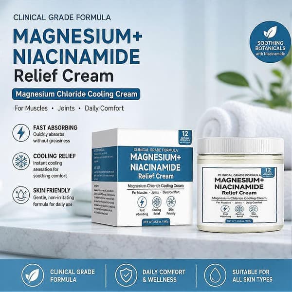 Magnesium + Niacinamid Lindrande Kräm - 100g / 3.53 oz