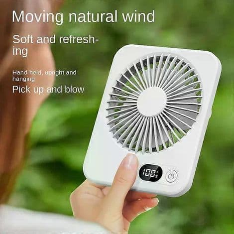 Ultra-stille sammenklappelig bordventilator, miniventilator, lyserød og hvid bordventilator