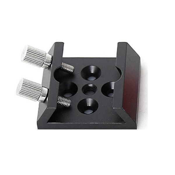 2X Teleskop Finderscope Basefesteadapter Flat Base for Svalehalefeste 1/4 Gjenge Konverteringstilbehør Black