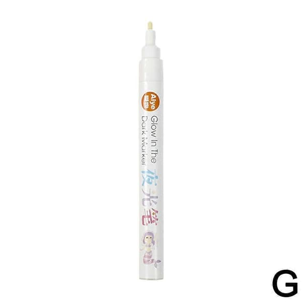 Självlysande markörpenna DIY Graffiti Fluorescerande Ljuspenna white/1pc