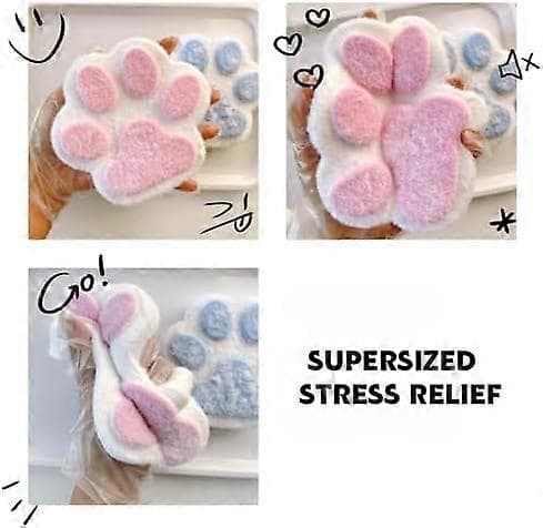 5 tommer Store Kattepote Squishy Legetøj til Stresslindring, Sødt Kattepotedesign, Bedårende Bløde Klemmelegetøj til Børn og Voksne