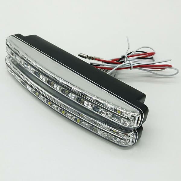 LED Kørelys, 2 x 12V 8 LED Kørelys, Smalle Kørelys, Generelt Formål til Biler