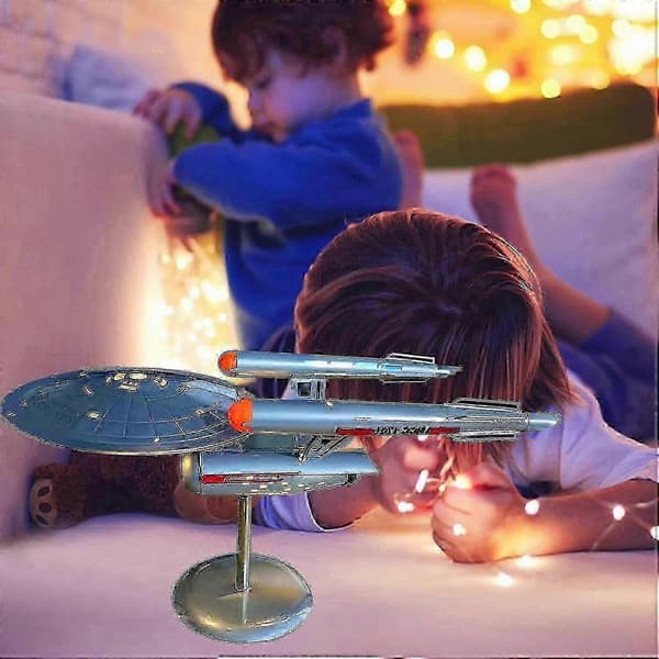 U.s.s. Enterprise Star Trek Model Ncc-1701 Replika, Rumskibsmodelpynt I Rustfrit Stål Til Boligindretning Og Samling