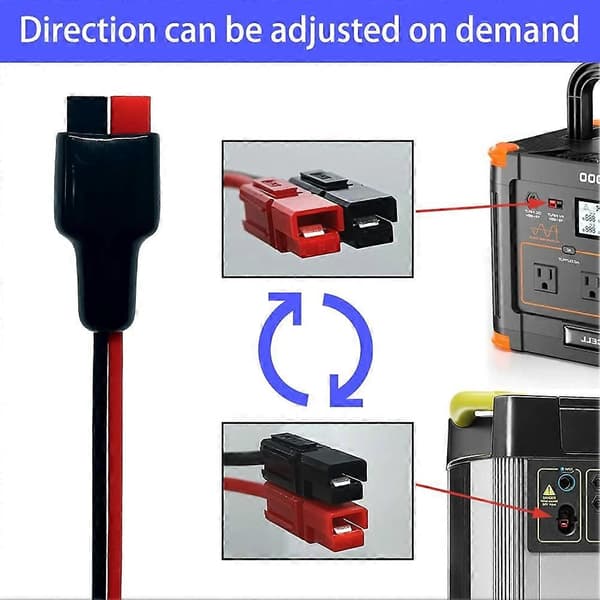 Lighterstik med 45A stikforlængerkabel 14AWG batteriopladeradapter til Anderson PowerPole-port 1M