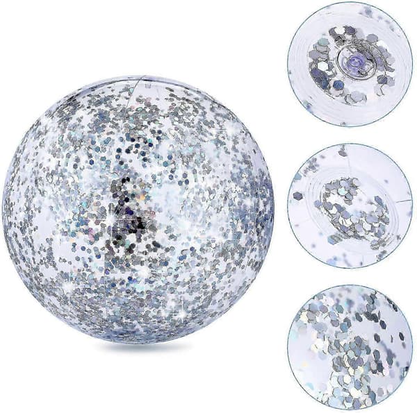 Förpackning strandboll jättepoolleksaker bollar jättekonfetti glitter