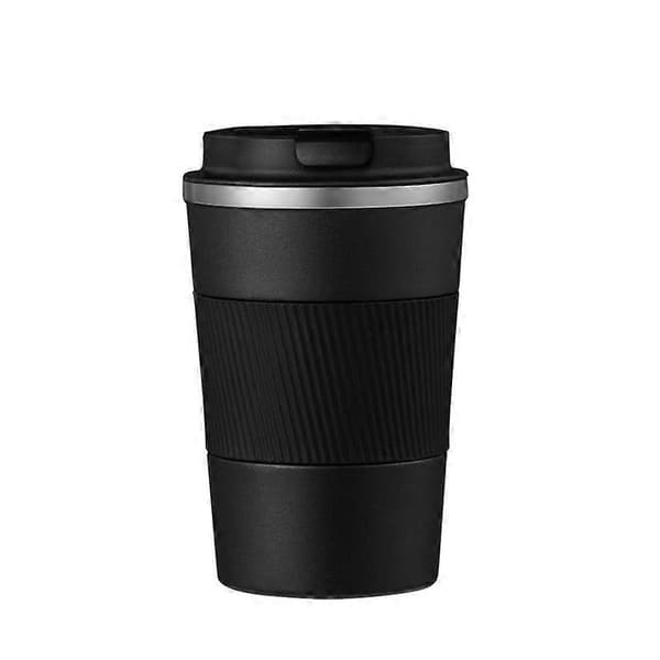 Vakuumisoleret kaffeflaske, rustfrit stål, til varme og kolde drikke - Sort 380ml