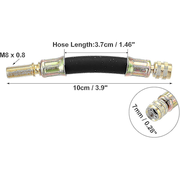 4 kpl rengasventtiilin jatkovarren sovitintyökalu Joustavat kaksoisventtiilin varren jatkeputket 10 cm / 3,9" auton kuorma-auton pyörän perävaunun Rv kannettavaan ilmakompressoriin