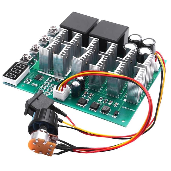 DC 10-55V 12V 24V 36V 48V 55V 100A Motorhastighetskontroller PWM HHO RC Reverseringskontrollbryter med LED-skjerm Vert