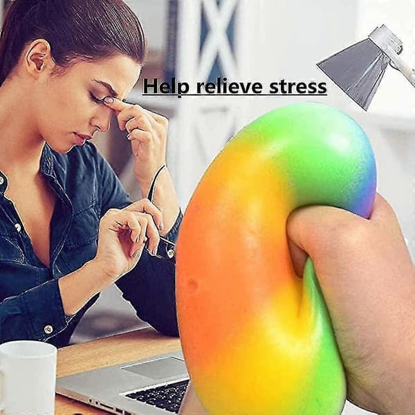 Elastisk Stressball Sensorisk Leker Gigantisk Fargeskiftende Klemmeball, Sensorisk Tw
