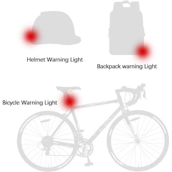 Sykkel baklys, aluminiumslegering rød høy intensitet sykkel baklys vanntett, sport LED baklys knapp batteridrevet, 3 lysmoduser
