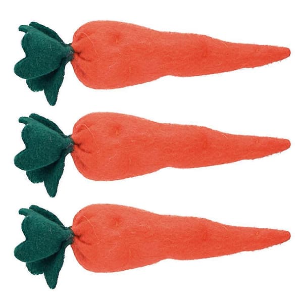 Påskmorotsprydnader i tyg för hemmet, 3-pack