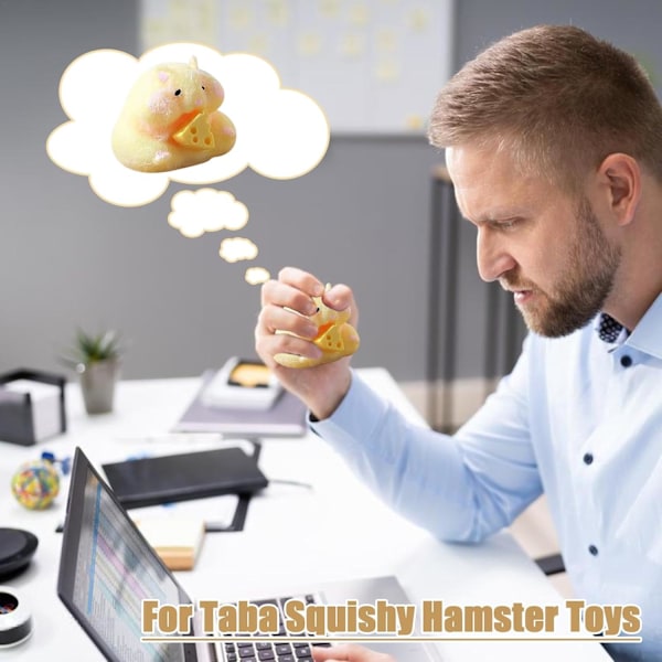 Mykt Hamster-leketøy, Hamster-klemme-leketøy med ost, Klem mykt hamster, Hamster-klemme-leketøy