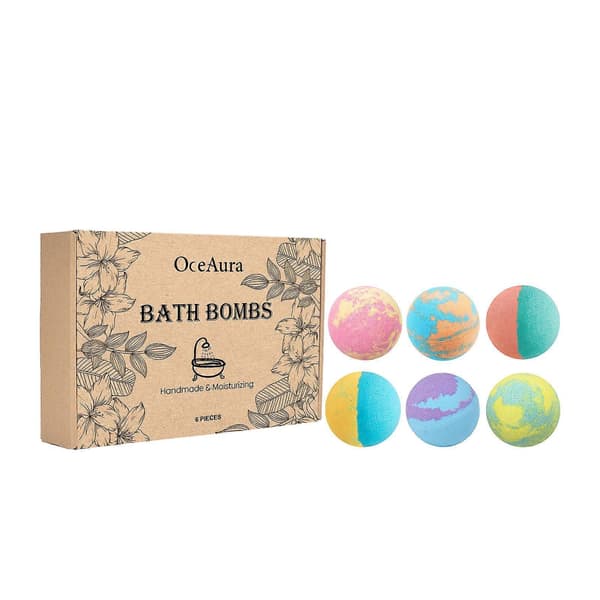 Badbomber Presentförpackning, 6 delar Badbomber, Tackpresent för kvinnor, män, födelsedag, Duschbomber som badtillsats, Presentidéer 2pcs
