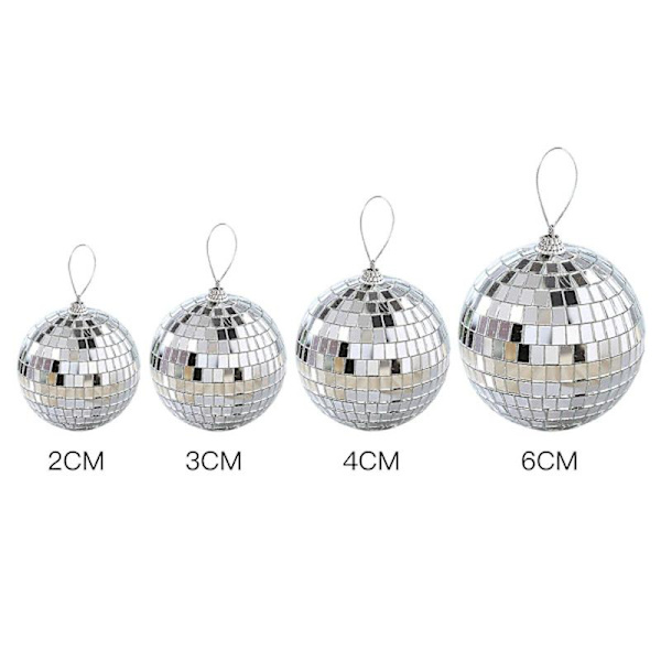6/12 stk Mini Diskokule Festdekorasjoner Sølv Mini Plast Ornament Små Diskokuler Sølv 4CM