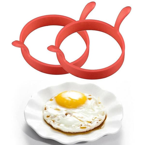 2 x Silikon Ägg Stekringar Stekt Pocheringsform Perfekt För Pannkakor As shown
