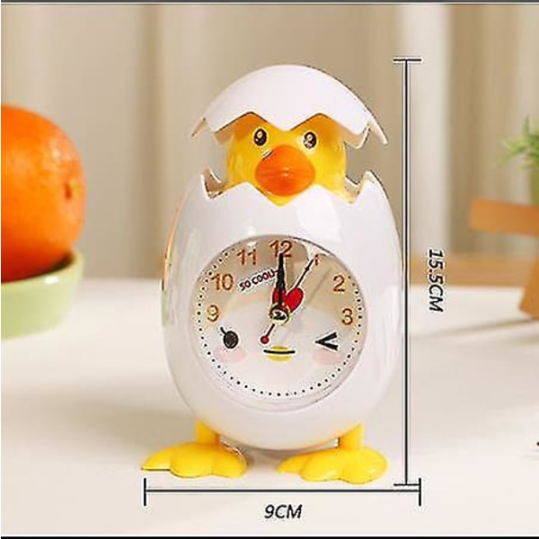 Väckarklocka Tecknad Kycklingägg Skal Desktop Klocka För Barn Present Heminredning1st