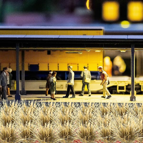 Miniature statisk græstue-model til dekoration, 1 æske khaki kunstgræs