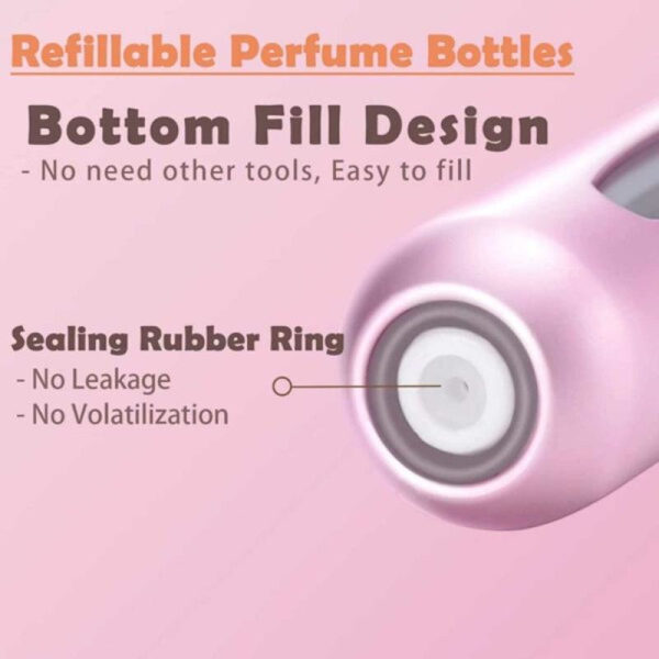 2-pakning Mini Refill Parfymeflaske - Påfyllbar Reisebeholder 5ml Sølv silver