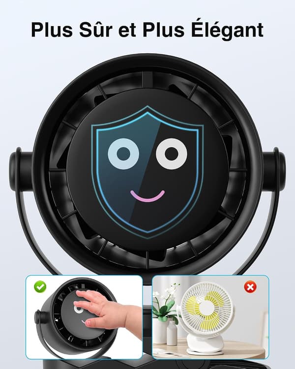 USB-laddningsfläkt (svart)