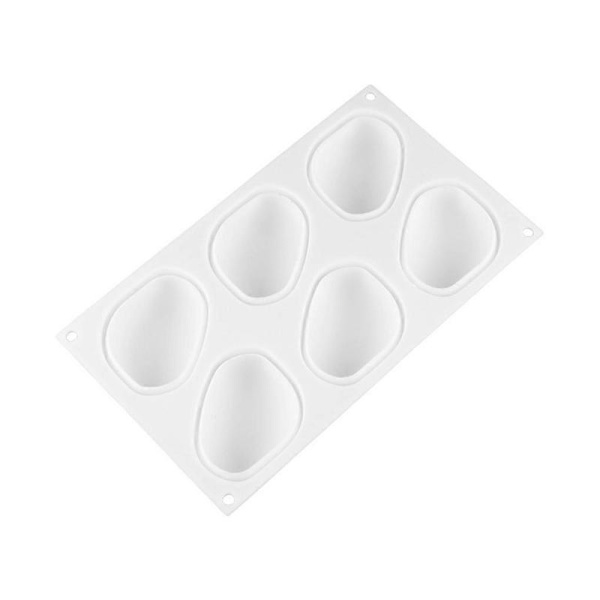 6-hulls brostein silikonform brødbaking non-stick form bryllup