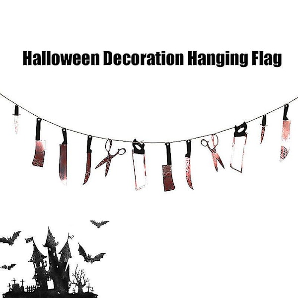 Halloween Dekoration Hængende Flag Dekoration Banket Dekoration Flag Til Halloween B