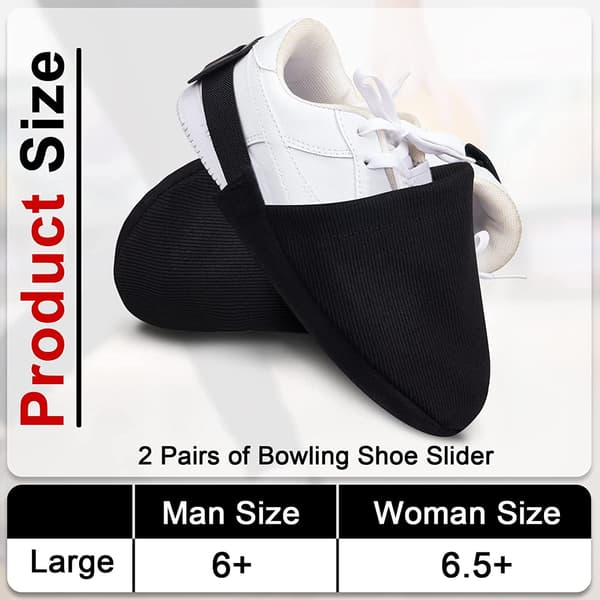 Bowling Skobetræk 2 Par Sorte Bowling Skoglidere