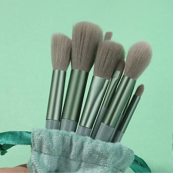 13 stk. Makeupbørstesæt Foundation Kosmetiske Børster til Makeup R3B2 Pink with cloth bag 1set