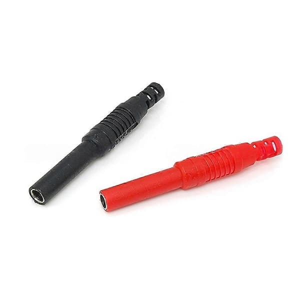 Messingisoleret indkapslet sikkerhedsbananhunstik loddestik forbindelse instrumenttest DIY elektrisk forbindelse A Red