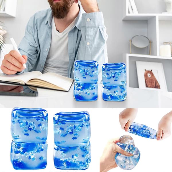 Snöflinga Isbitar Maltsocker Kläm Rolig Leksak Långsam Återhämtning Kläm Multicolor