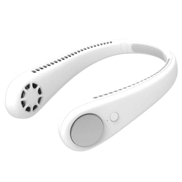 Halsventilator - Genopladelig Bærbar Ventilator (med Halsrem) Hvid