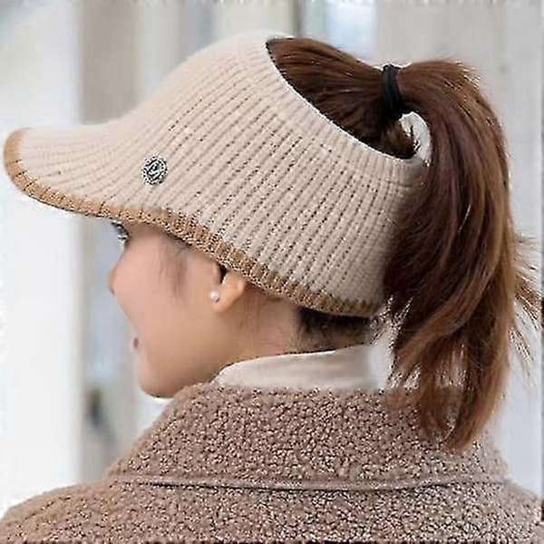 Damhattar Stickade Hattar Stickade Hattar Tomma Topp Ullhattar black